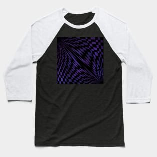 Optical Illusion in Purple Baseball T-Shirt